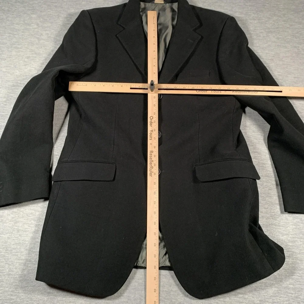 Banana Republic Blazer Mens 42L‎ Black Cotton Stretch Sport Coat 3 Button Lined
